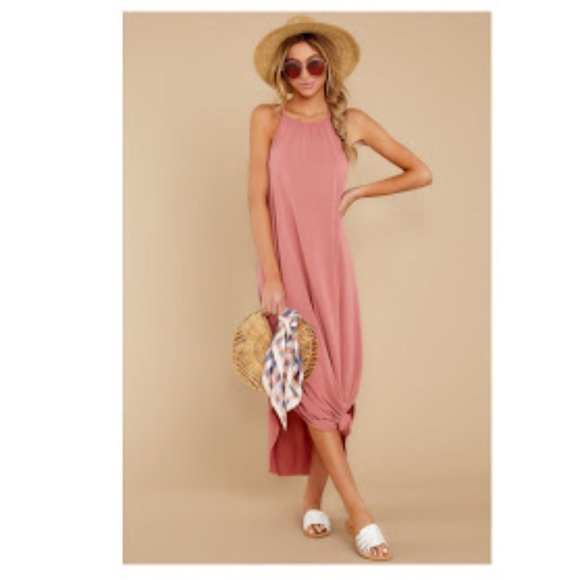 pink maxi sundress
